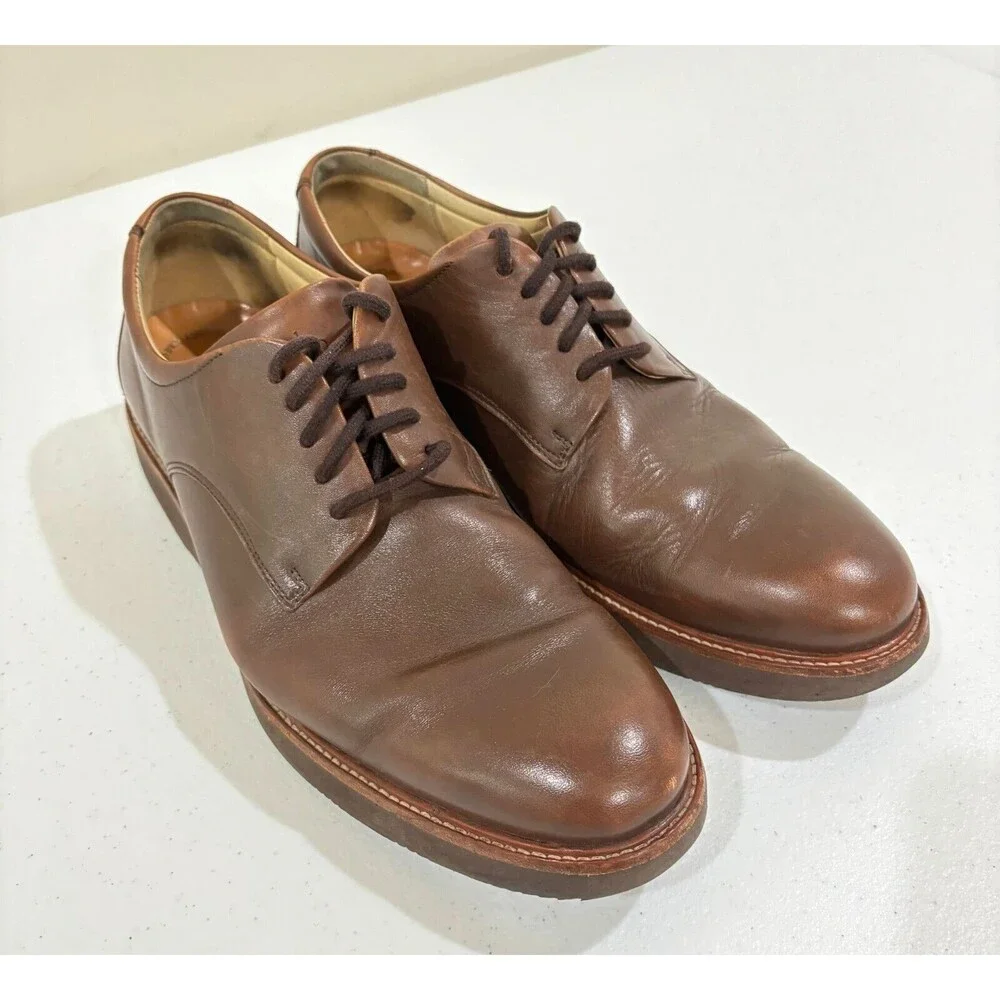 Samuel Hubbard Mens Oxford Shoes 10.5 Founder Chestnut Brown Leather Vibram Sole
